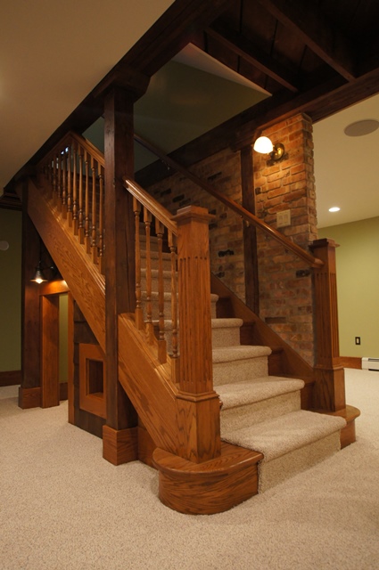 Eclectic Basement- Stair Detail