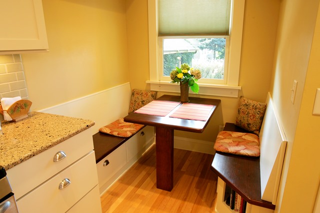 Transitional Kitchen with Dining Nook